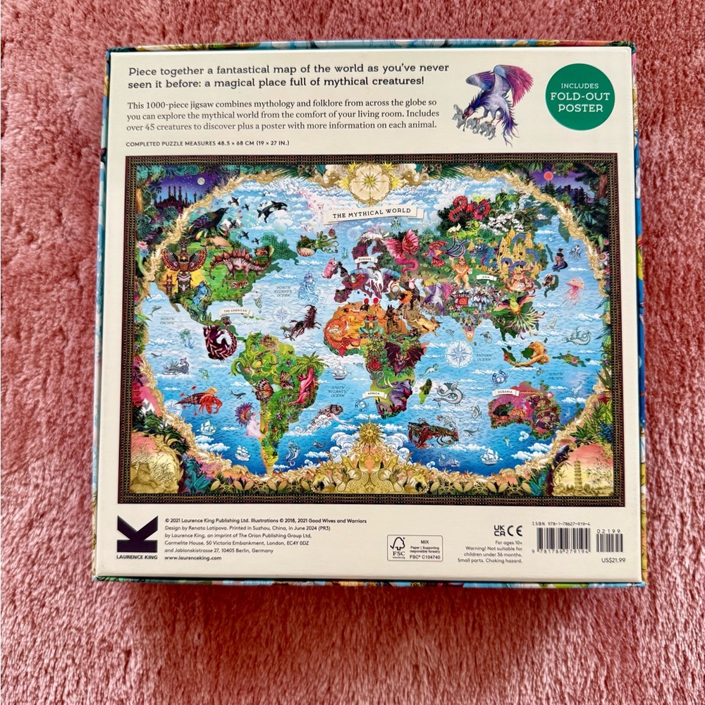 SOLD
Laurence King The Mythical World 1000-Piece Jigsaw Puzzle - Picture 2 of 4
